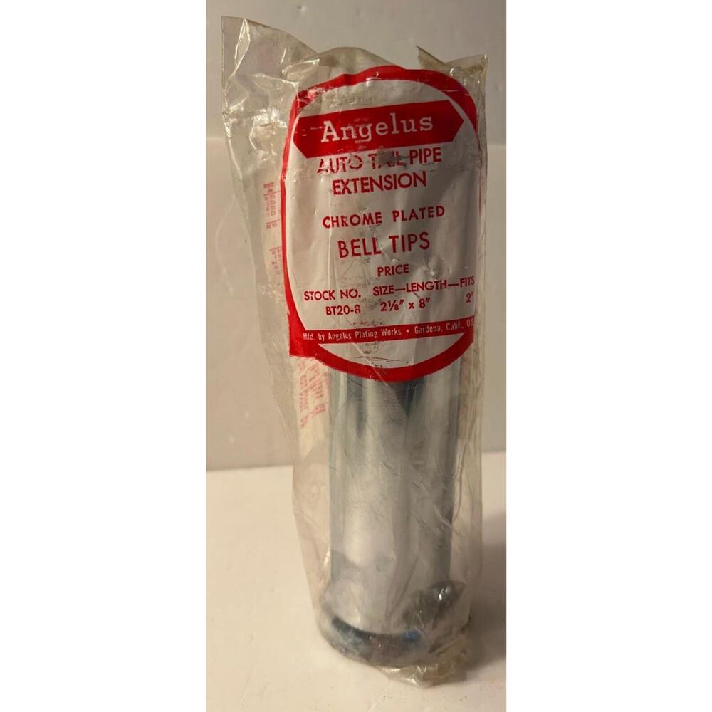 Angelus Auto Tail Pipe Extension Chome Plated Bell Tips BT20-8 2 1/8x8"